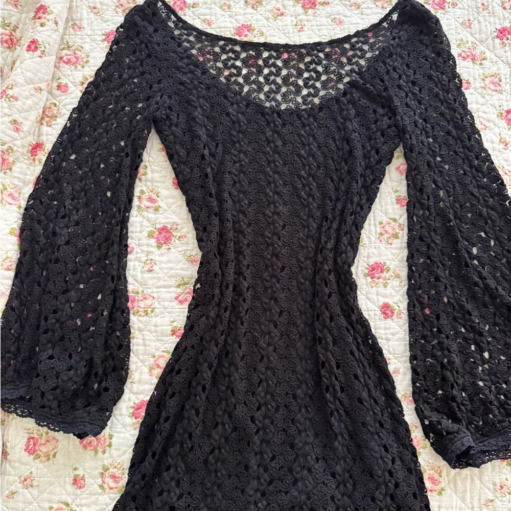 Free People Crochet Mini Dress